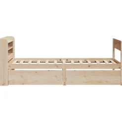Rama łóżka bez materaca 75x190 cm lite drewno sosnowe