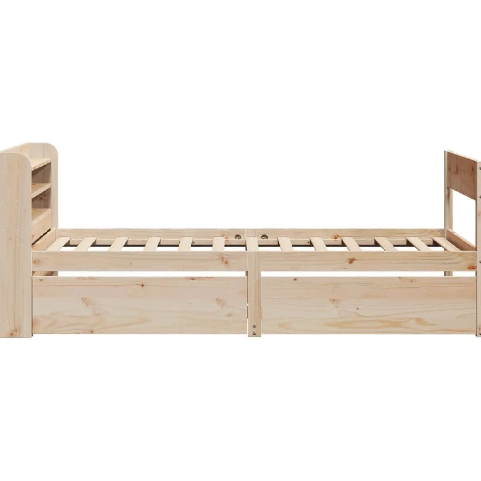 Rama łóżka bez materaca 75x190 cm lite drewno sosnowe
