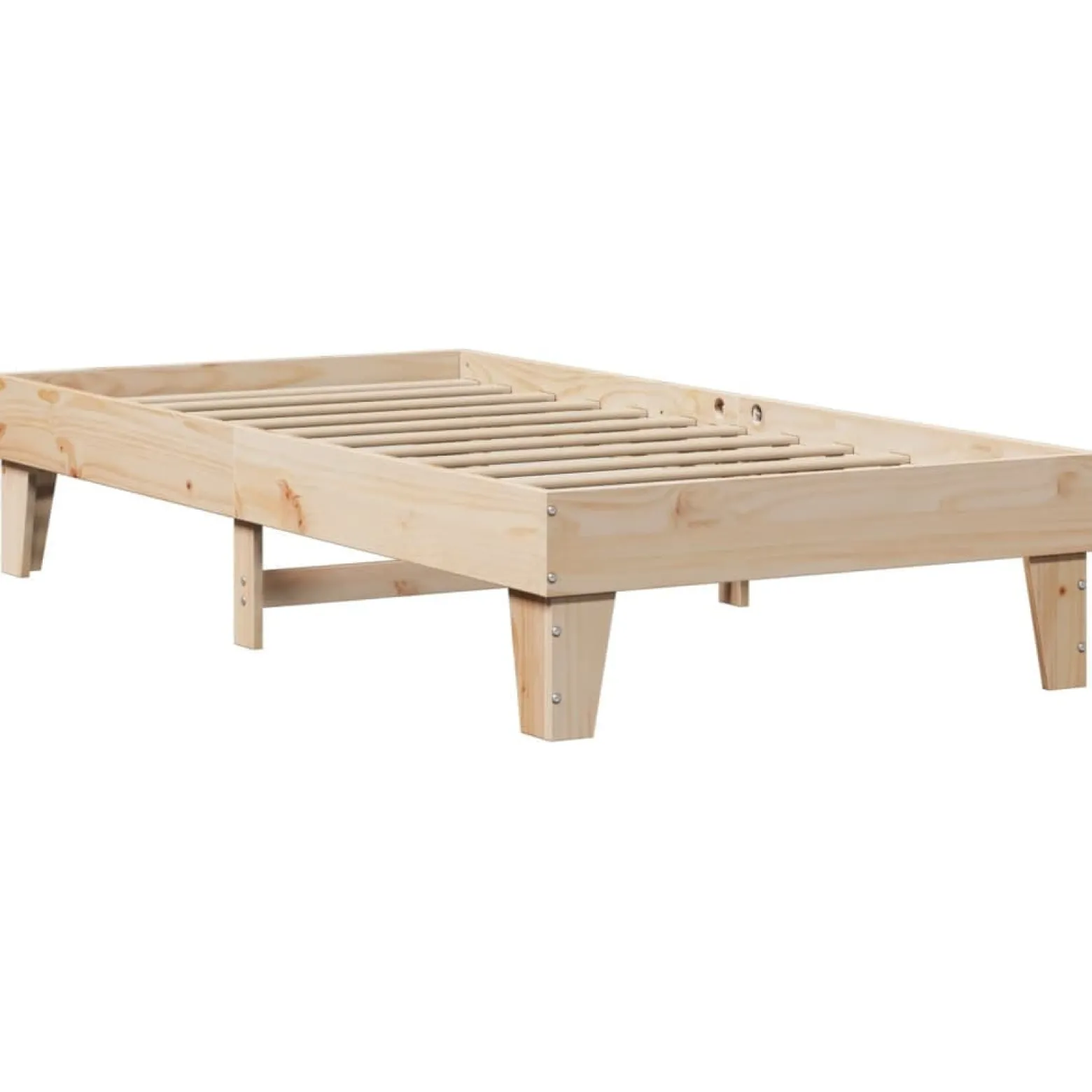 Rama łóżka bez materaca 90x190 cm lite drewno sosnowe