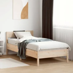 Rama łóżka bez materaca 75x190 cm lite drewno sosnowe