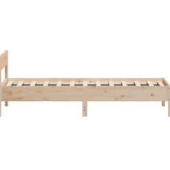 Rama łóżka bez materaca 75x190 cm lite drewno sosnowe