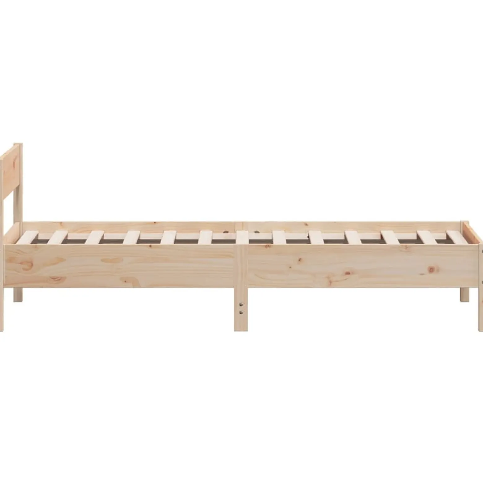 Rama łóżka bez materaca 75x190 cm lite drewno sosnowe