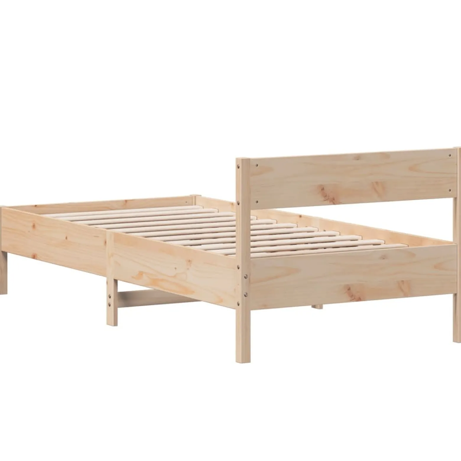 Rama łóżka bez materaca 75x190 cm lite drewno sosnowe