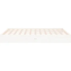 Rama łóżka biała lite drewno 140 x 200 cm