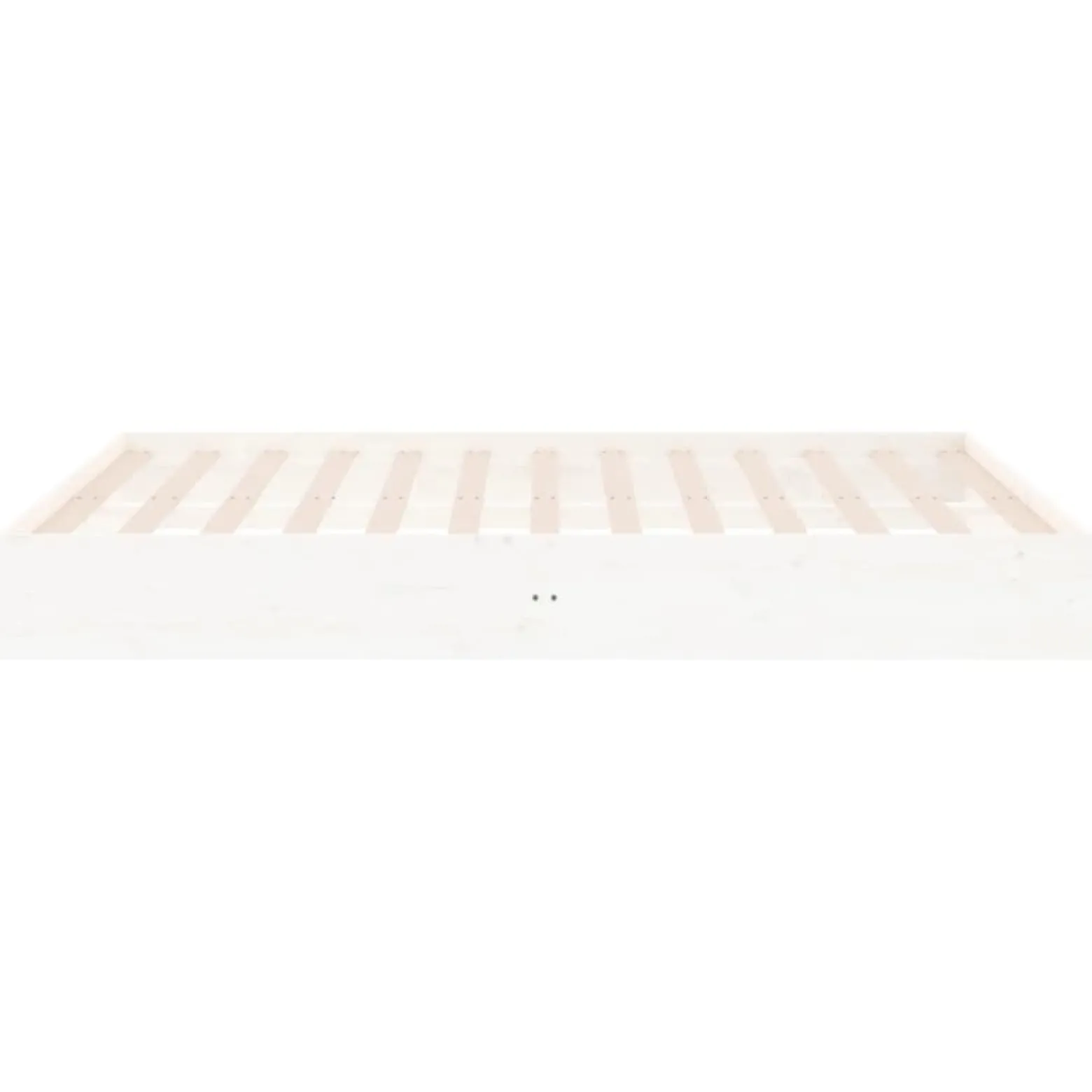 Rama łóżka biała lite drewno 140 x 200 cm