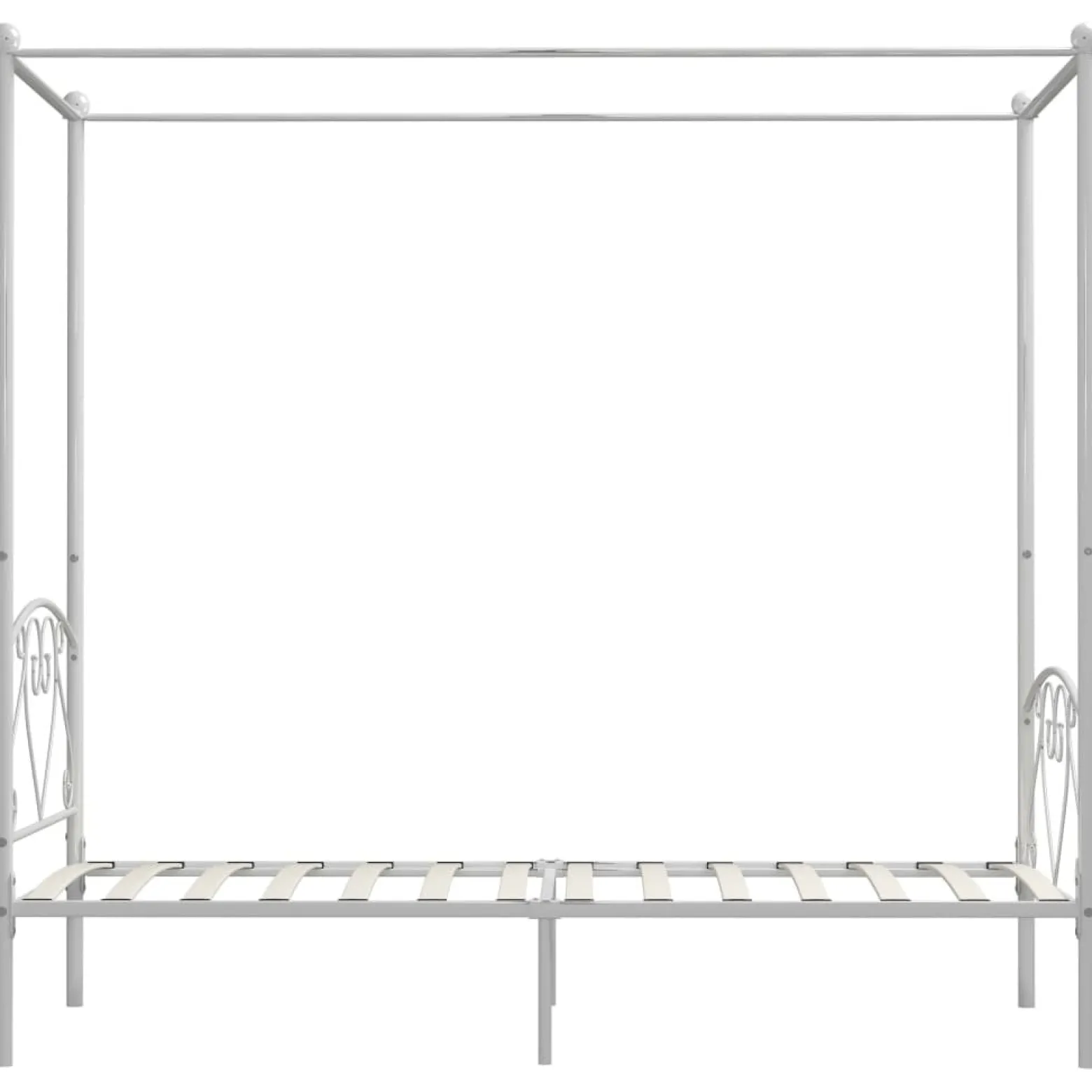 Rama łóżka Biały 100 x 200 cm Metal vidaXL