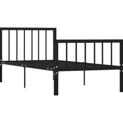 Rama łóżka Czarny 100 x 200 cm Metal vidaXL