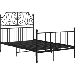 Rama łóżka Czarny 120 x 200 cm Metal vidaXL