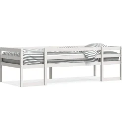 Rama łóżka dla dzieci, biała, 75x190 cm, lite drewno sosnowe