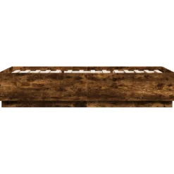Rama łóżka przydymiony dąb 90x200 cm materiał drewnopochodny
