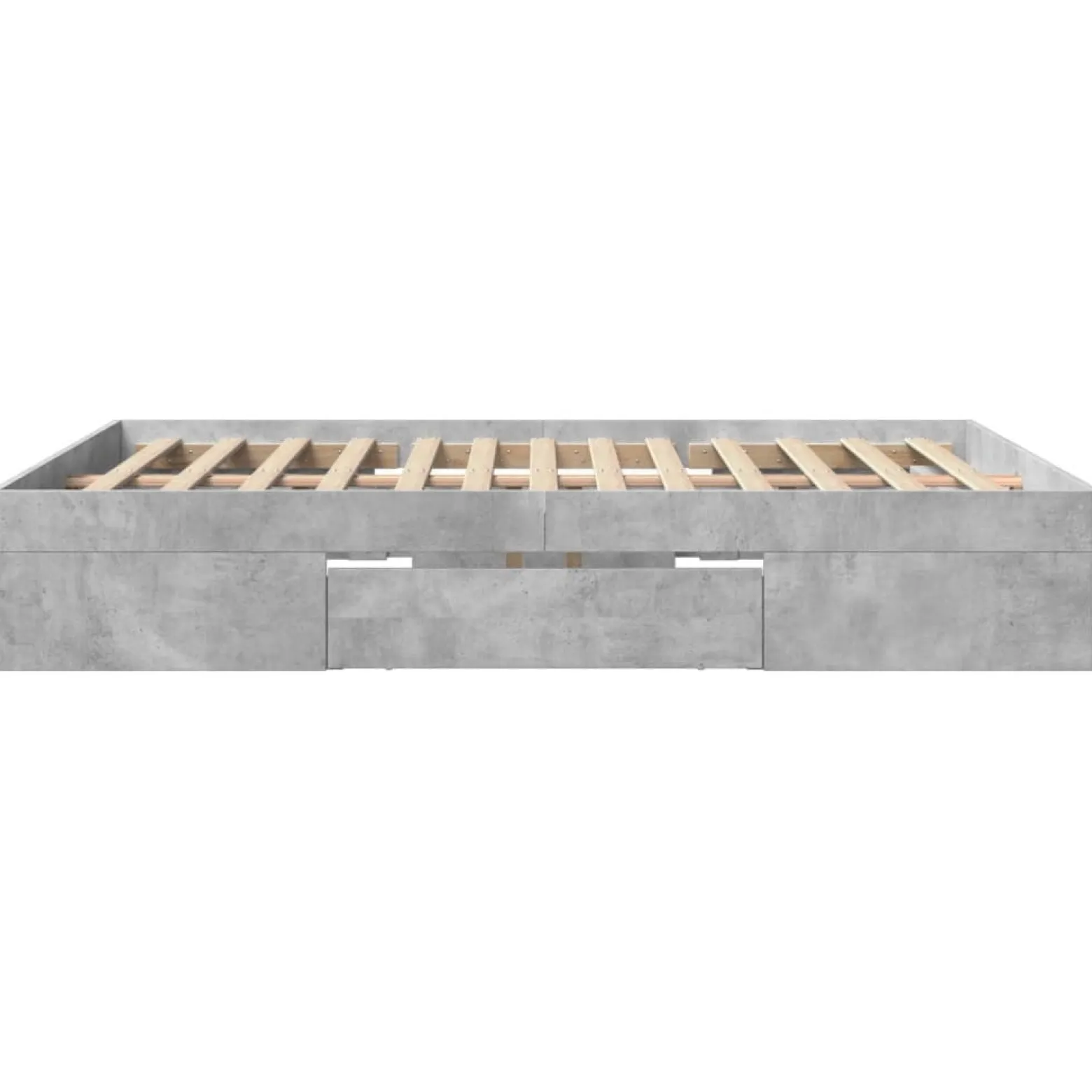 Rama łóżka szarość betonu 160x200 cm materiał drewnopochodny