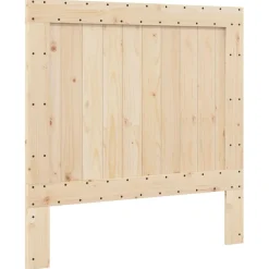 Rama łóżka z wezgłowiem 100x200 cm lite drewno sosnowe