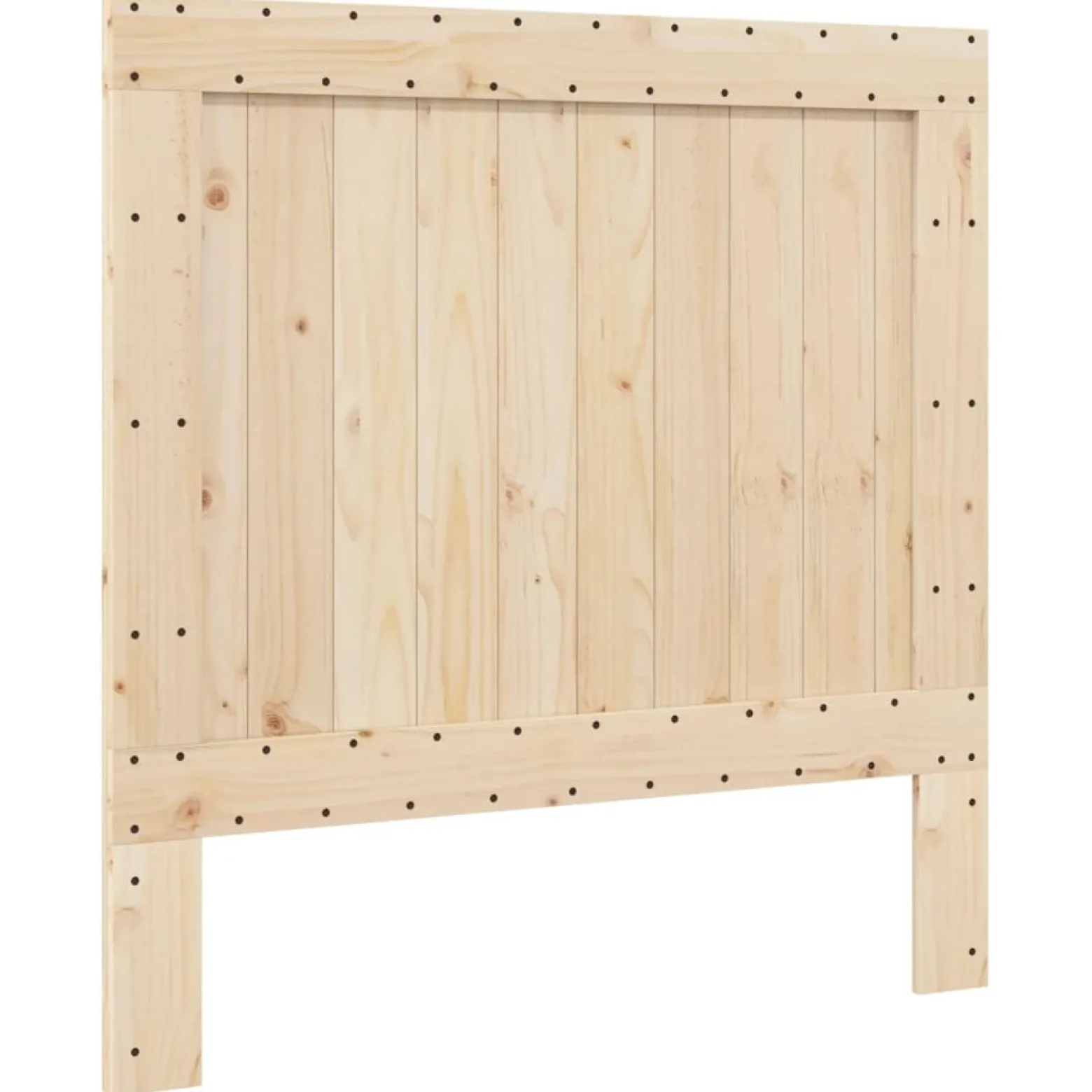 Rama łóżka z wezgłowiem 100x200 cm lite drewno sosnowe