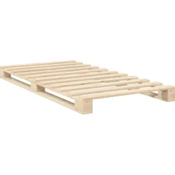 Rama łóżka z wezgłowiem 100x200 cm lite drewno sosnowe