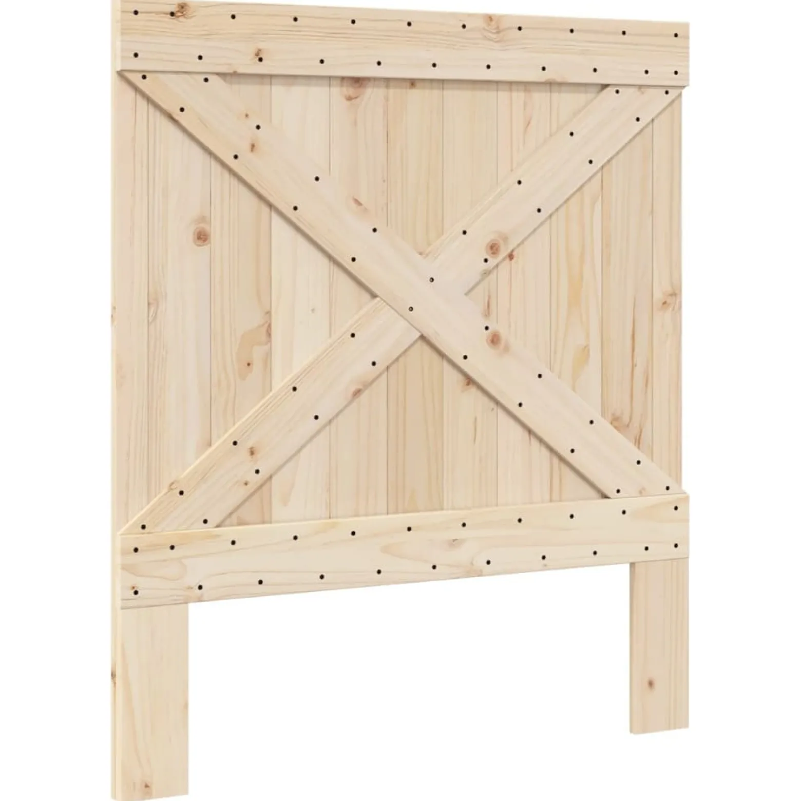 Rama łóżka z wezgłowiem 90x200 cm lite drewno sosnowe