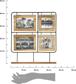 Ramka na 4 zdjęcia Nomade drewniana 42x36 cm stojąca ozdobna