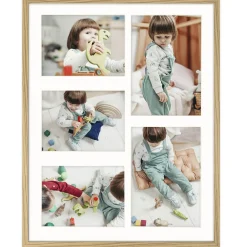 Ramka na zdjęcia 2x 15x21 3x 13x18 dębowa galeria na 5 zdjęć 40x50 FRAMAI