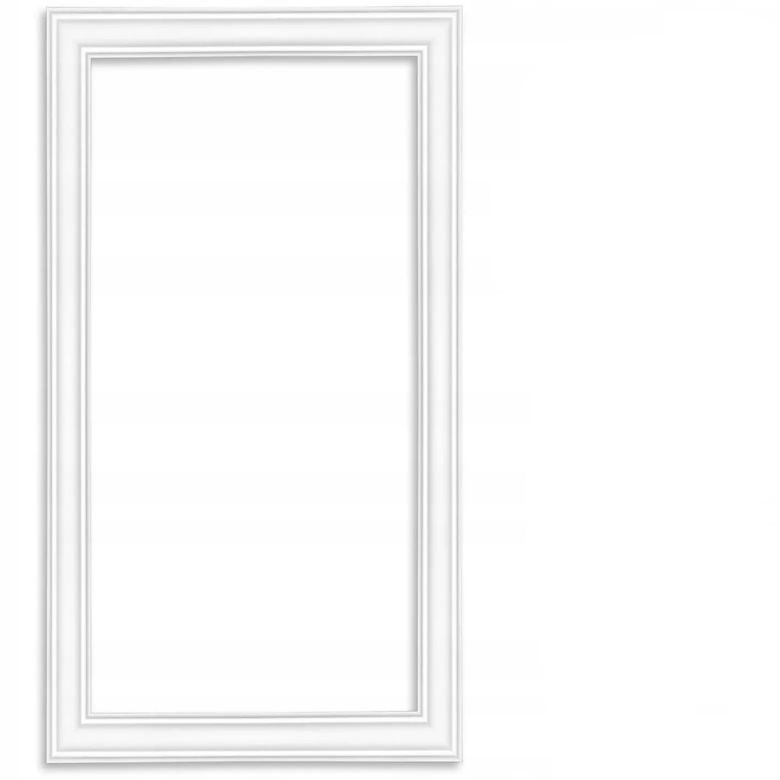 Ramka Sztukateria GOTOWA Listwa Ścienna Biała Twarda 2m DP1 99cm x 59cm