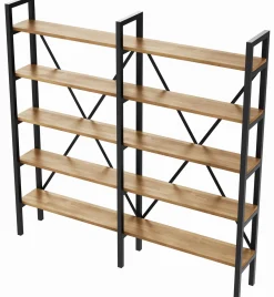 Regał Medium Industrial Loft na książki D5+R 160x160x40 cm