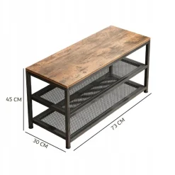 Regał szafka na buty siedziskiem duża półka industrialna loft retro 73 cm