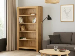 Regał z litego drewna MADISON, kolor dębowy