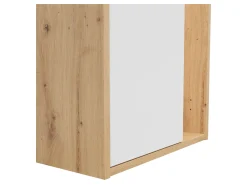Regał Gap 52 cm z drzwiami i 3 półkami dąb artisan/biały