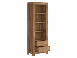 Regał Gent 68 cm z 2 szufladami i 4 półkami dąb stirling