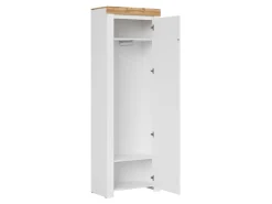 Regał Holten 67 cm z drzwiami biały połysk