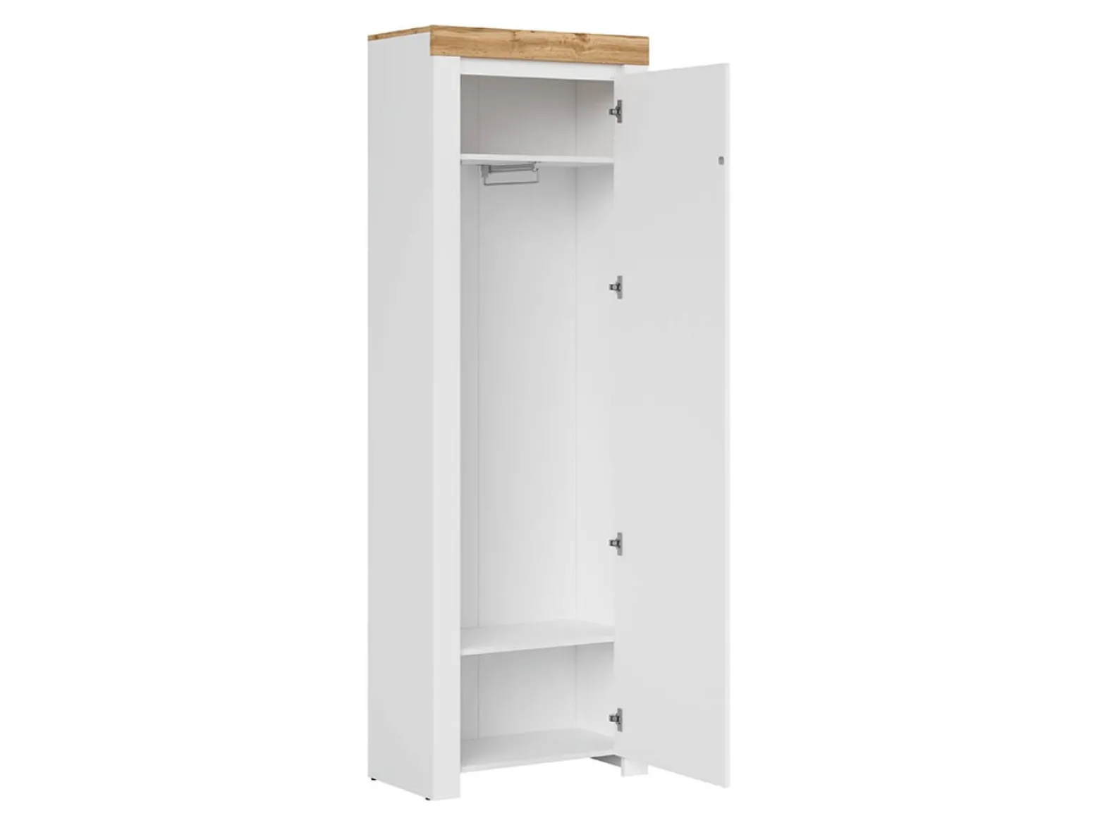 Regał Holten 67 cm z drzwiami biały połysk