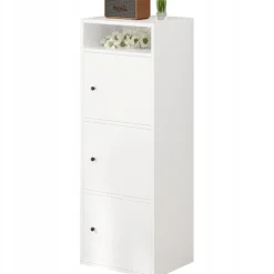 Regał industrialny biały stojący wysoki 138 cm