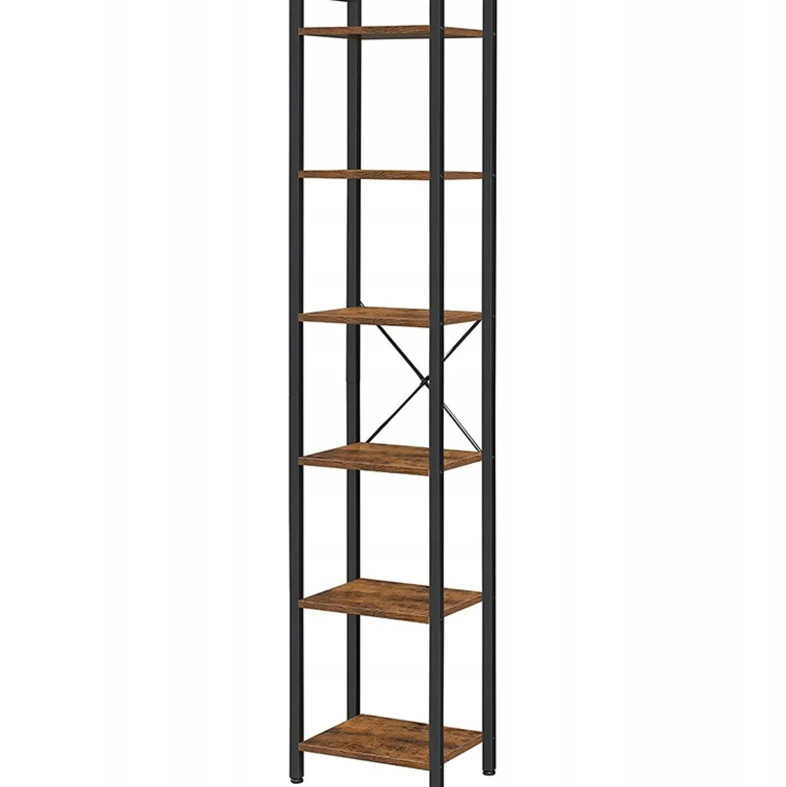 Regał industrialny na książki biblioteczka wąski wysoki loft słupek vintage