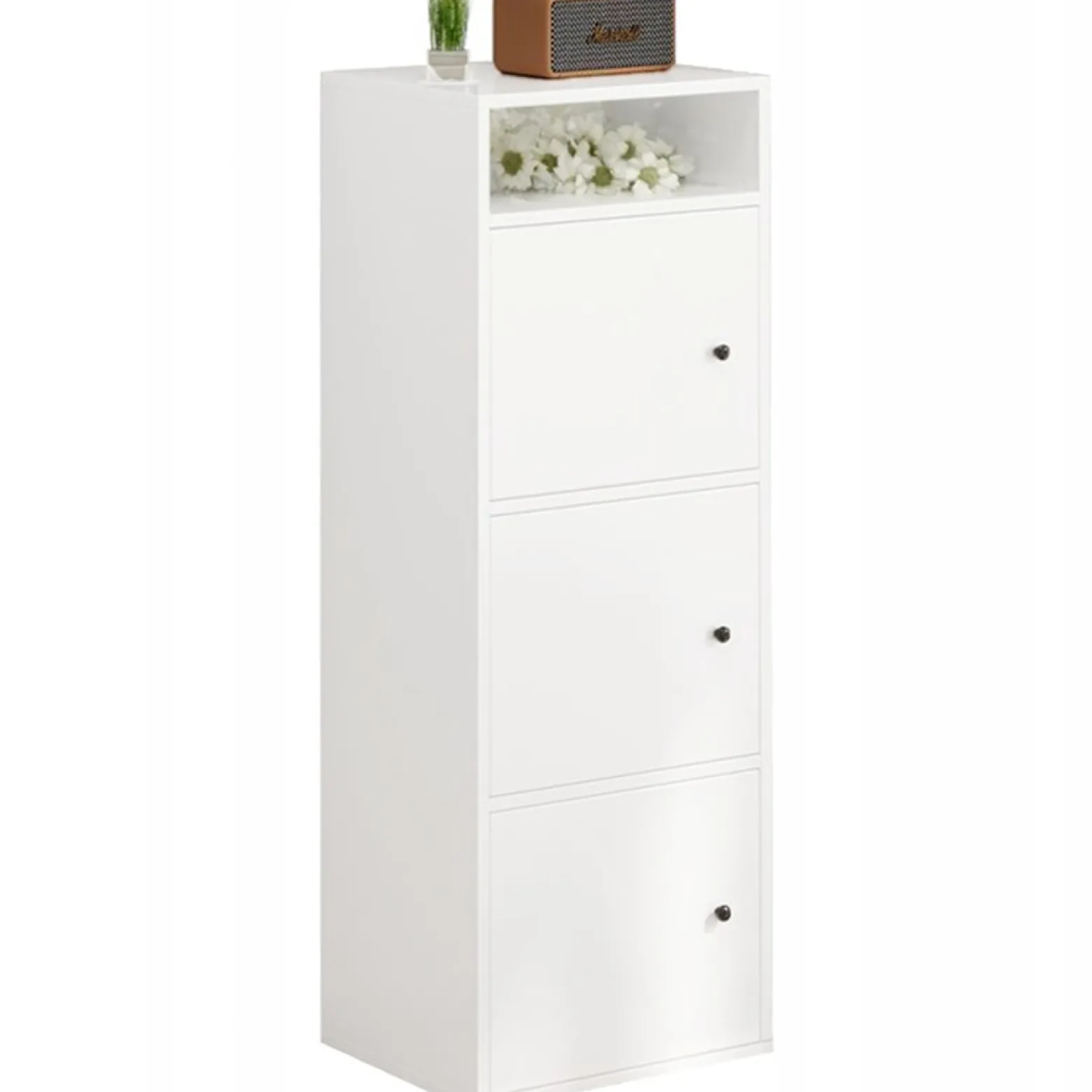 Regał industrialny stojący biały 138 cm
