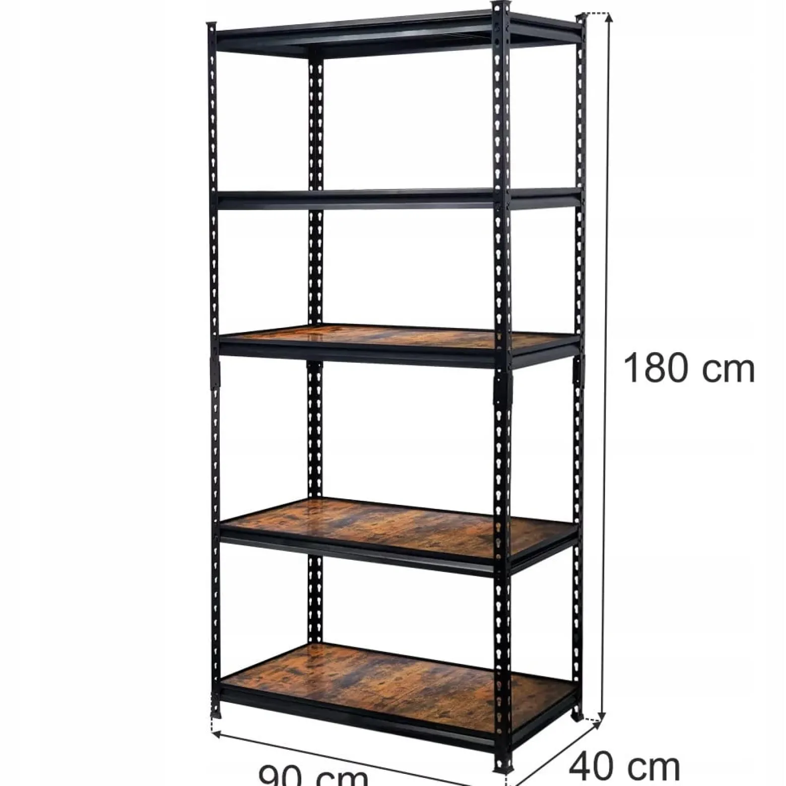 Regał Loftowy Industrialny Na Książki 2W1 5 Półek 180X90X40 Cm Mega-M