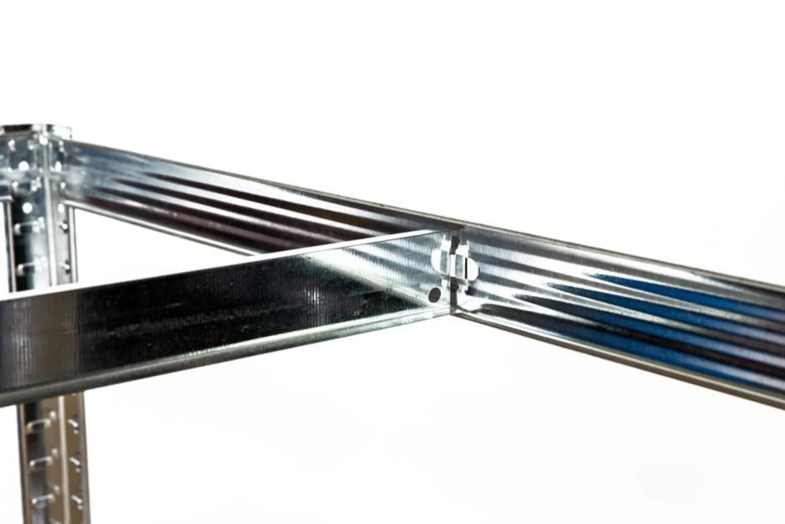 Regał magazynowy metalowy 2w1, 5 półek 150x75x30 cm
