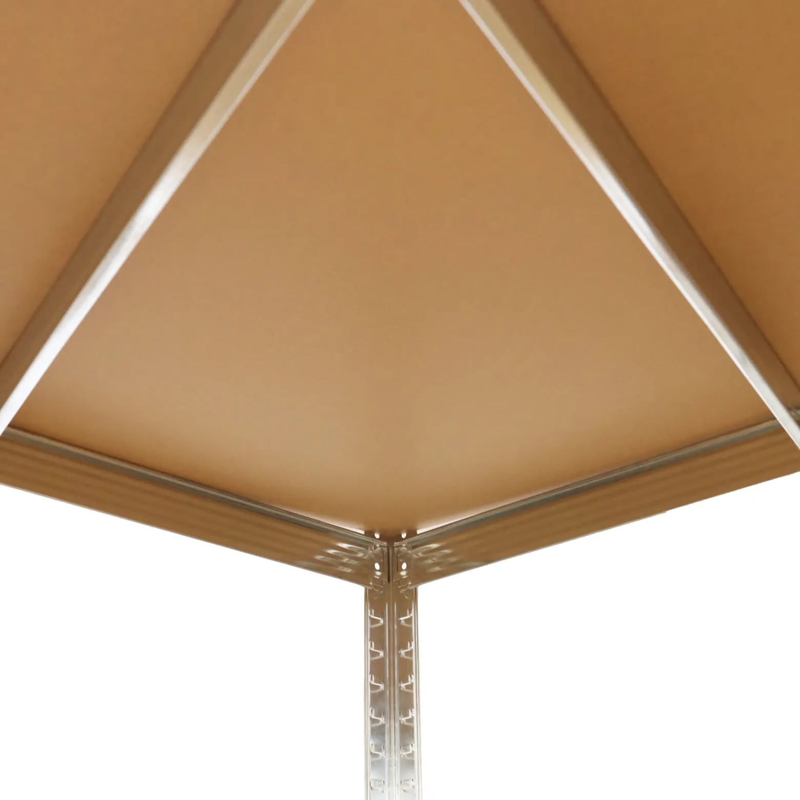 Regał magazynowy narożny metalowy srebrny 5 półek 2w1 180x90x90x40 cm