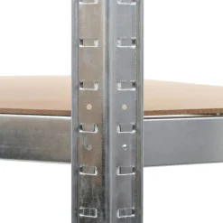 Regał magazynowy, srebrny, 75x75x180 cm, stal i MDF