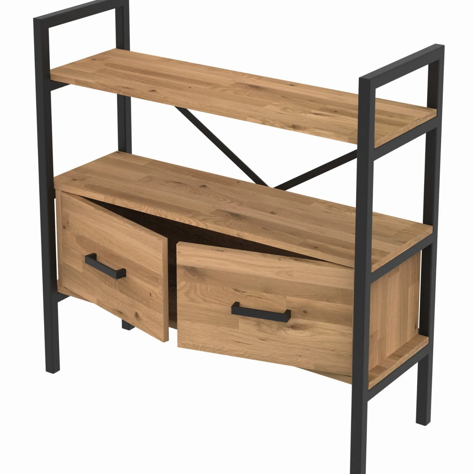 Regał Medium-Cabinet 100x80x30 cm LOFT z drzwiczkami K1-1