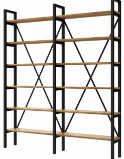 Regał Medium Industrial Loft na książki D6+R 190x160x20 cm