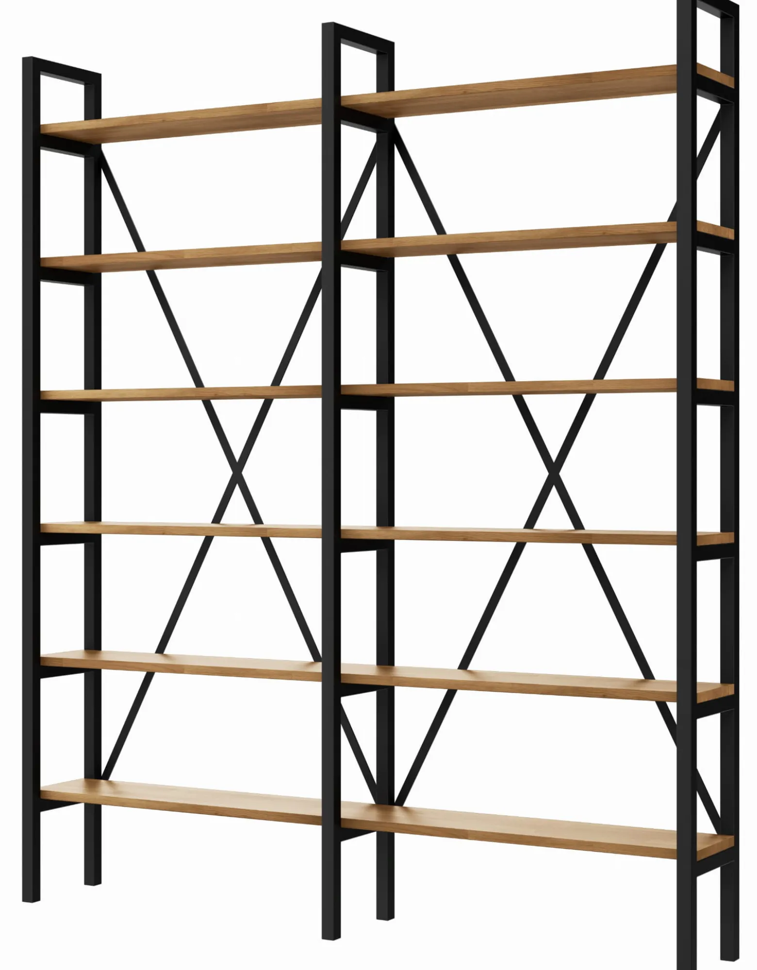 Regał Medium Industrial Loft na książki D6+R 190x160x20 cm