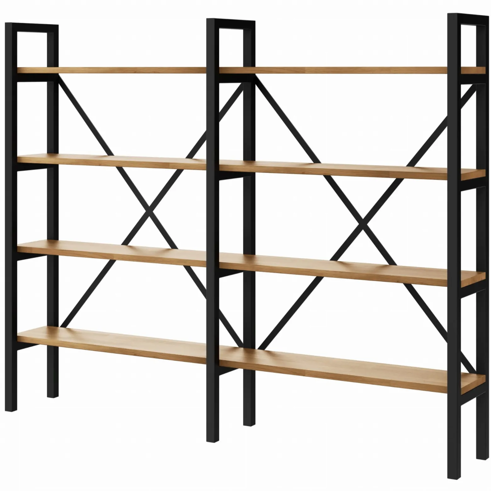 Regał Medium Industrial Loft na książki D4+R 130x160x20 cm