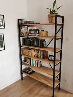 Regał Medium Industrial Loft na książki D6 190x60x30 cm