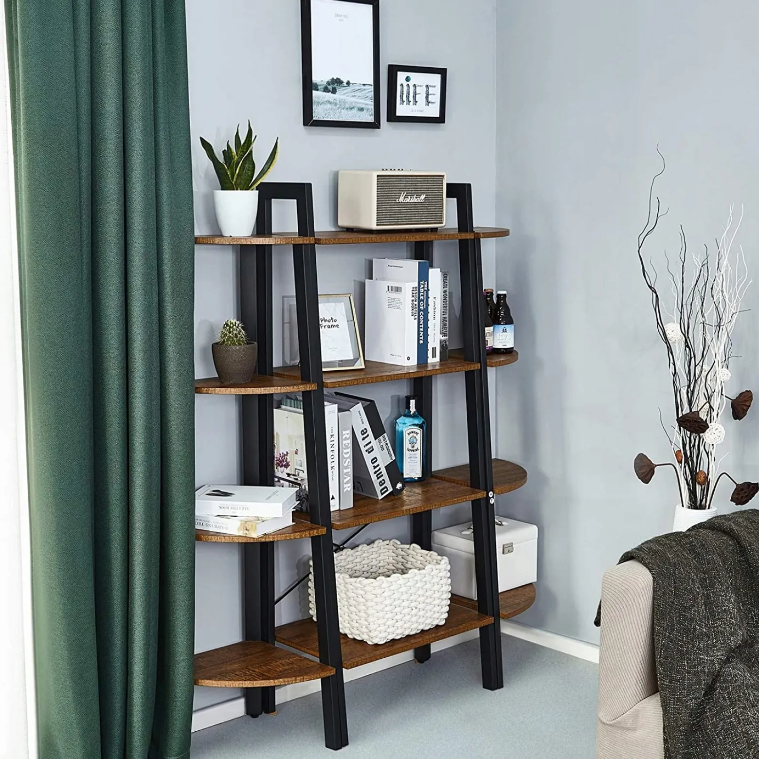 Regał Na Książki Narożny Półka Loft Industrialny Rustykalny