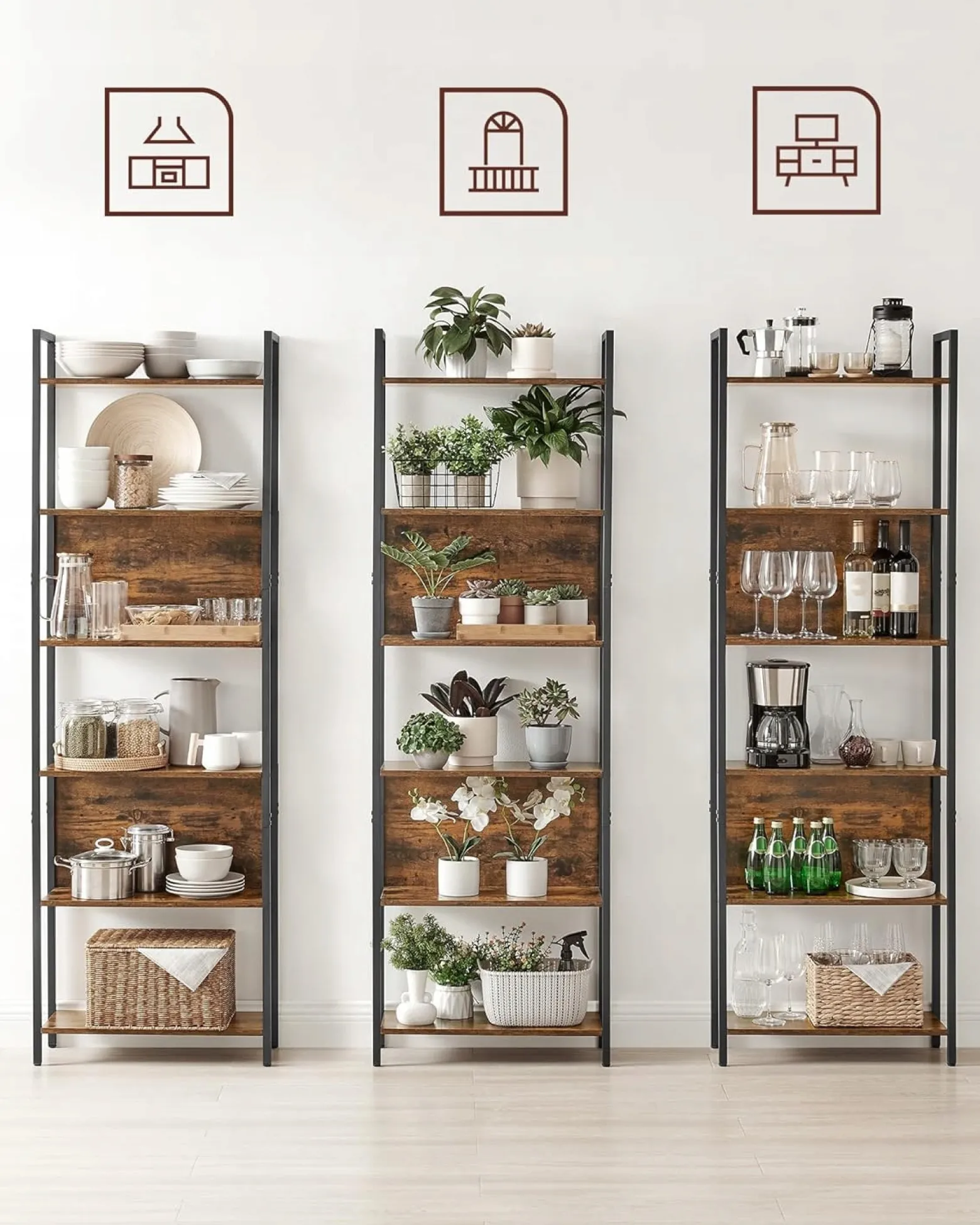 Regał na Książki Półka Loft Industrialny Rustykalny Do Pokoju Salonu
