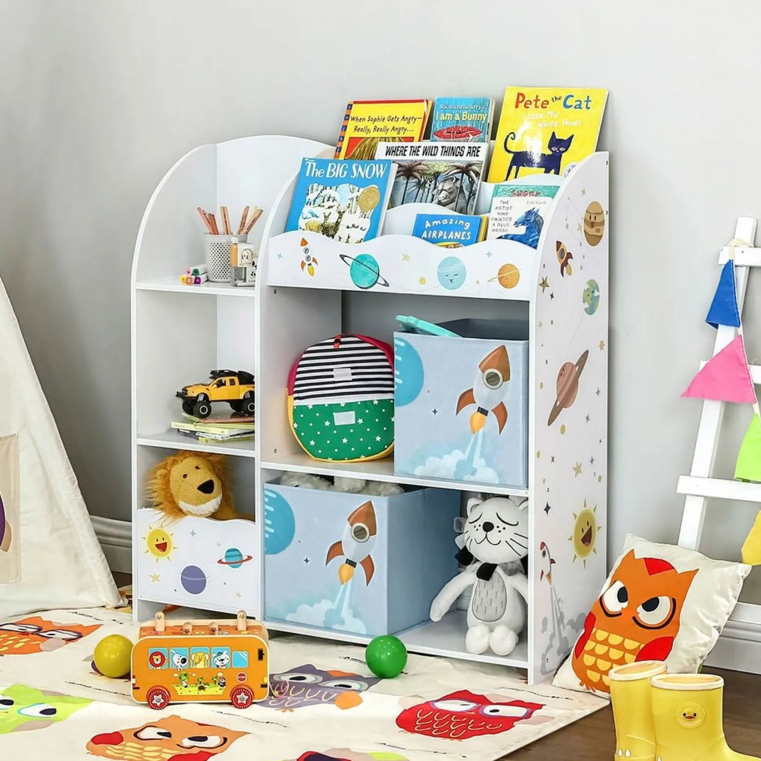 Regał półka do pokoju dziecięcego 93x30x100 organizer