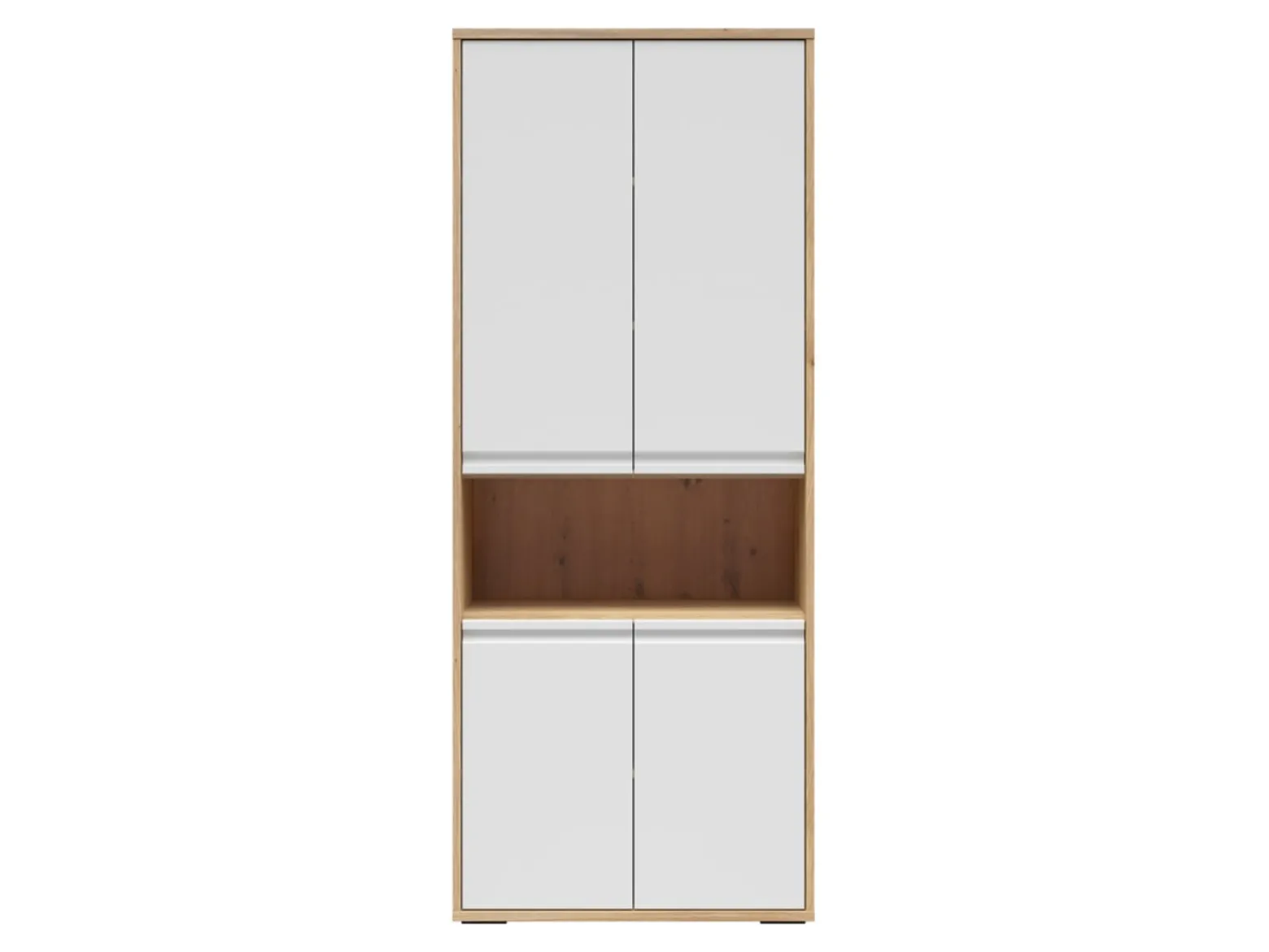 Regał Reserve 80 cm z 4 drzwiami dąb mauvella/biały