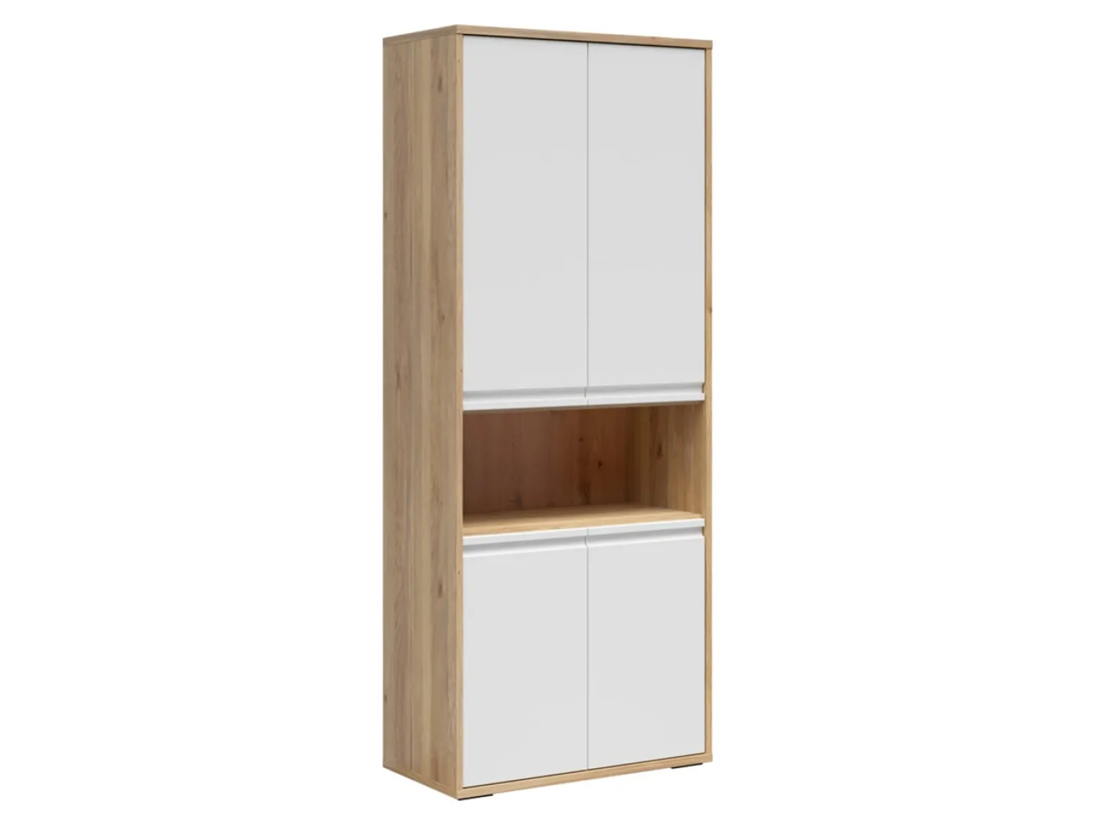 Regał Reserve 80 cm z 4 drzwiami dąb mauvella/biały