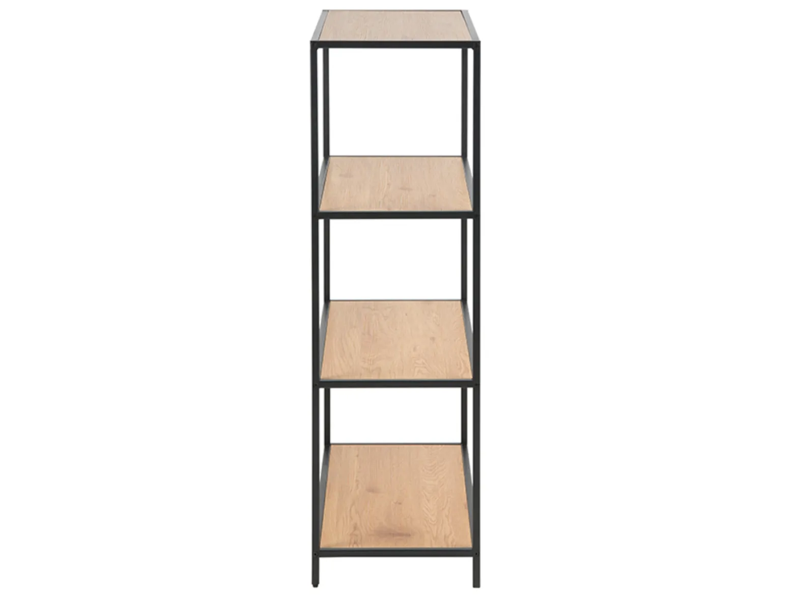 Regał Seaford 77 cm z półkami dąb/czarny