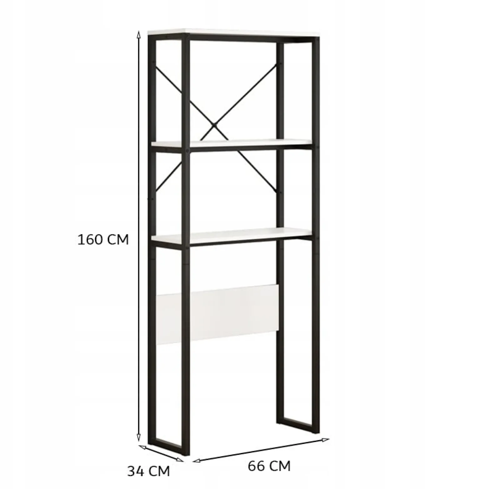 Regał szafka łazienkowa nad pralkę toaletę loft industrialny półki 160 cm