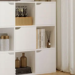 Regał szafka 9półek kwadratowa komoda biała nowoczesna loft