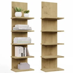 Regał Wiszący Topeshop R5P 5 Półek Na Książki Do Salonu dąb Artisan